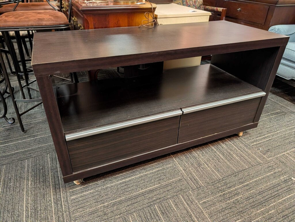 Modern Two Drawer Media Stand