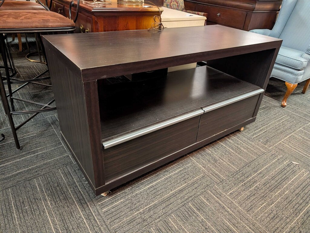Modern Two Drawer Media Stand