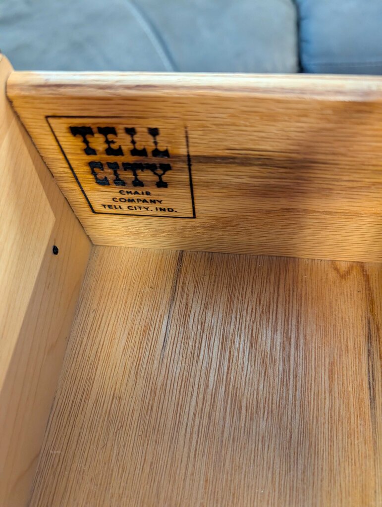 Maple Dresser With Lighted Mirror By Tell City