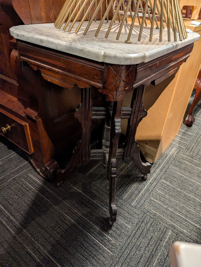Marble Top Victorian Parlor Table