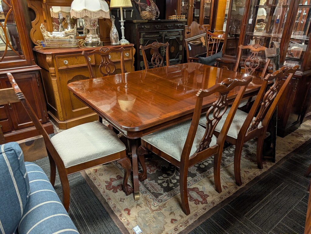 Chippendale Inspired Table With Six Chairs
