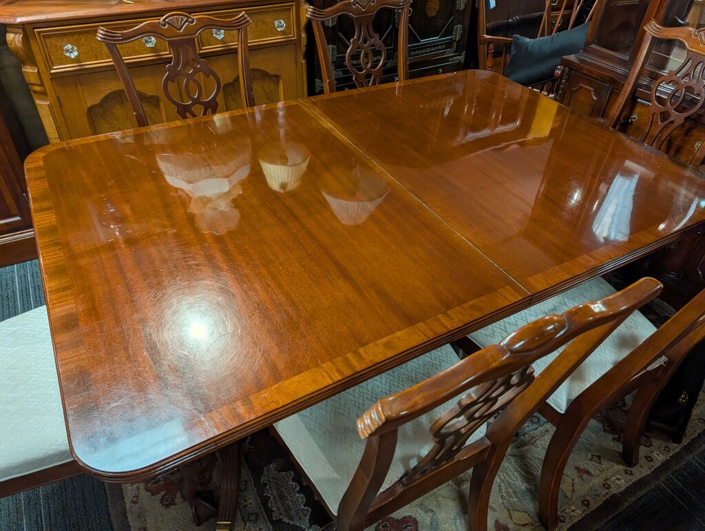 Chippendale Inspired Table With Six Chairs