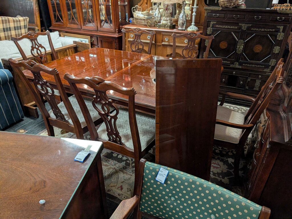 Chippendale Inspired Table With Six Chairs