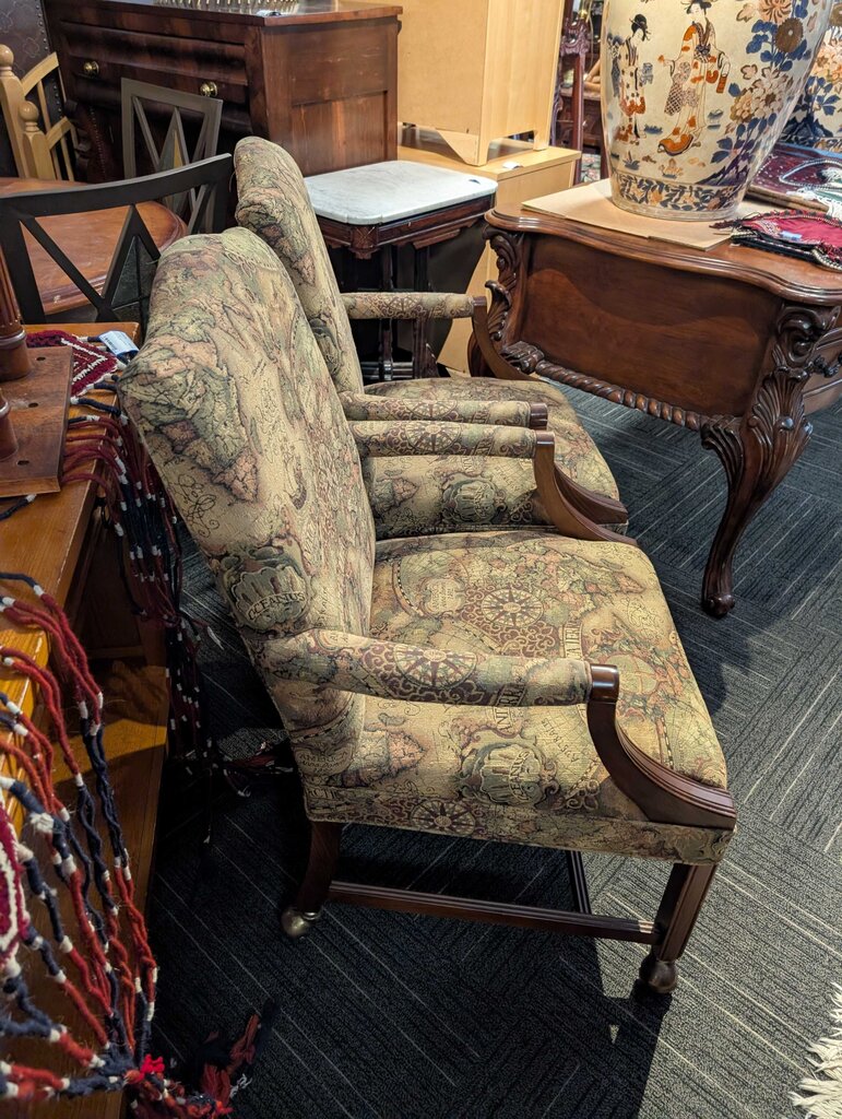 Pair Of Upholstered Armchairs