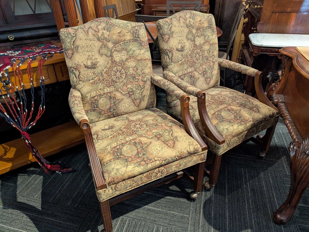Pair Of Upholstered Armchairs