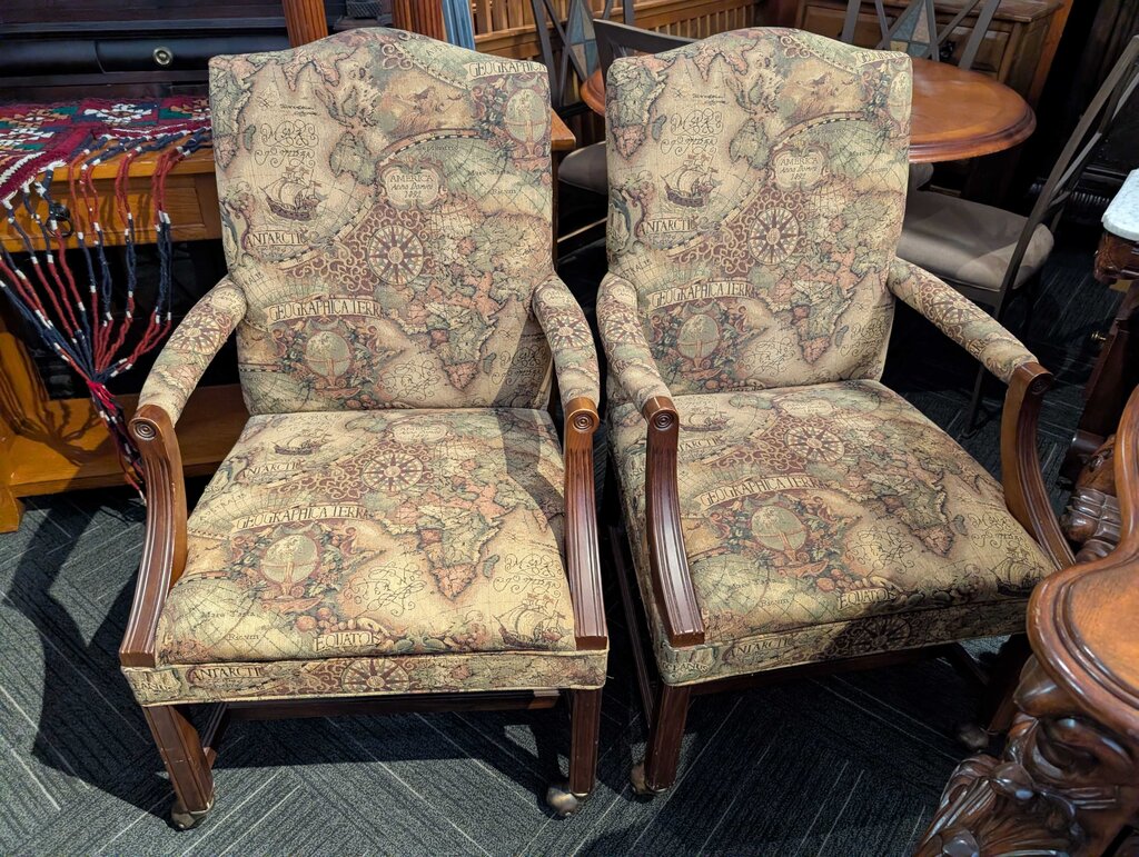 Pair Of Upholstered Armchairs
