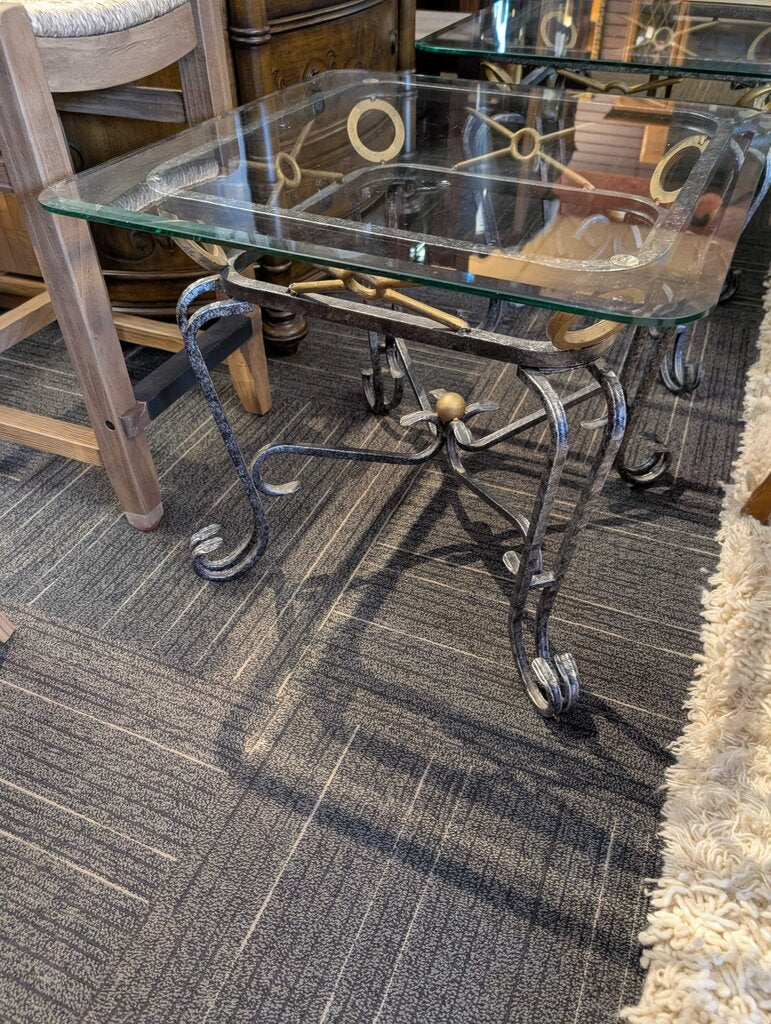 Glass Top Side Table