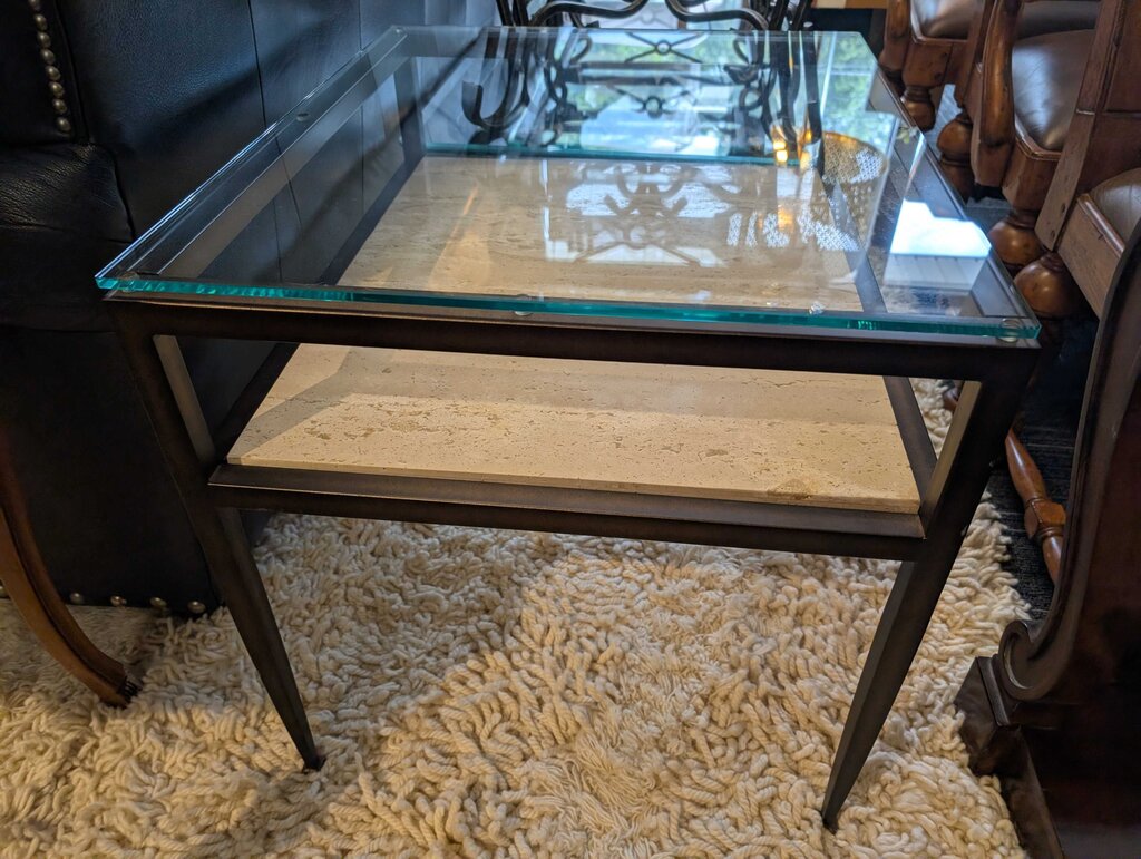 Glass Top Side Table