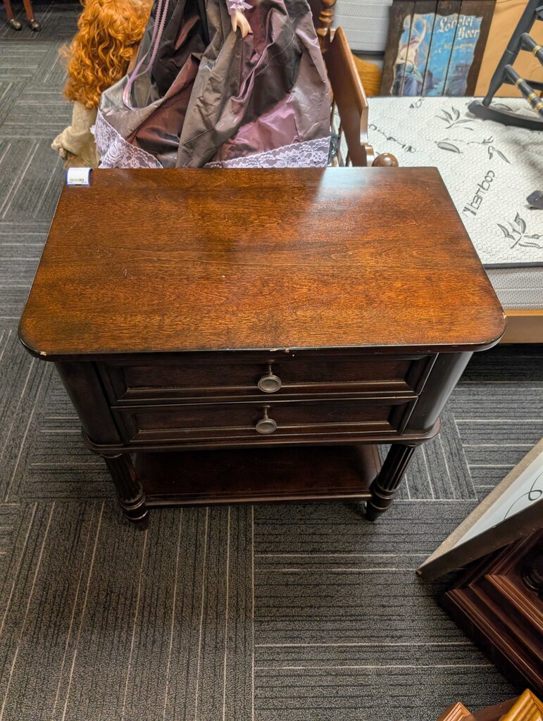 Two Drawer Side Table