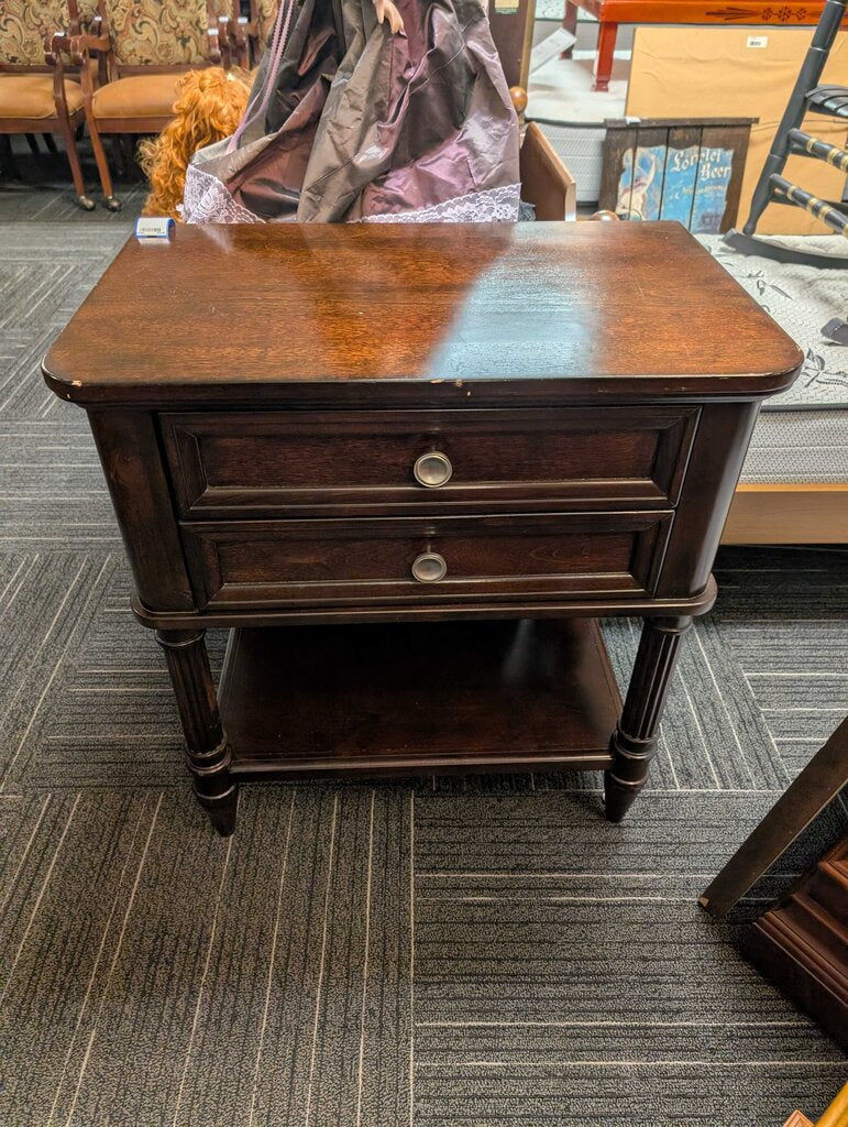 Two Drawer Side Table