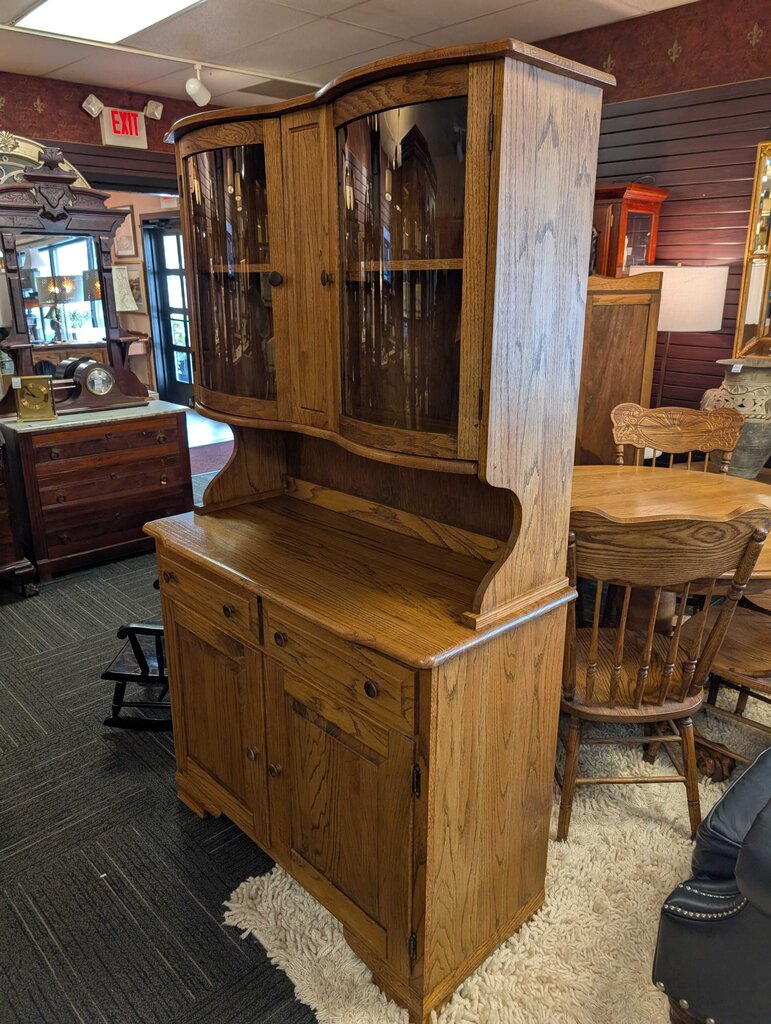 Vintage Oak China Cabinet