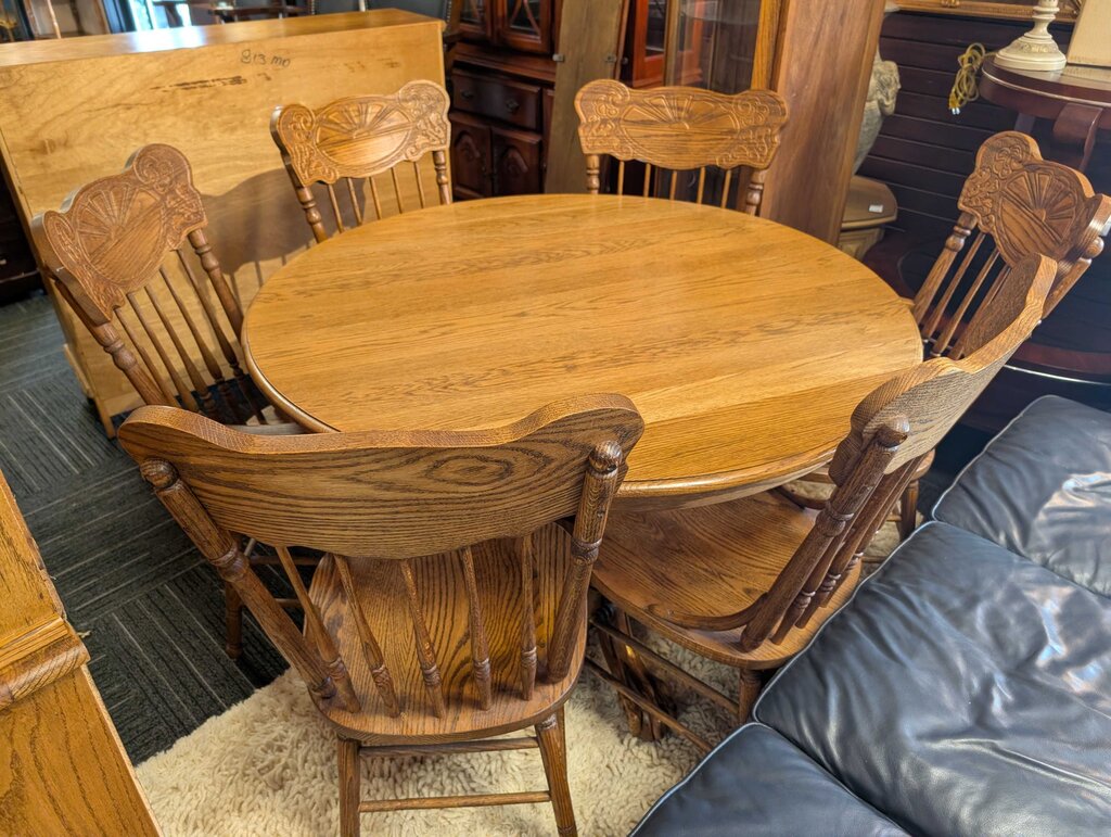 Oak Table With Six Chairs
