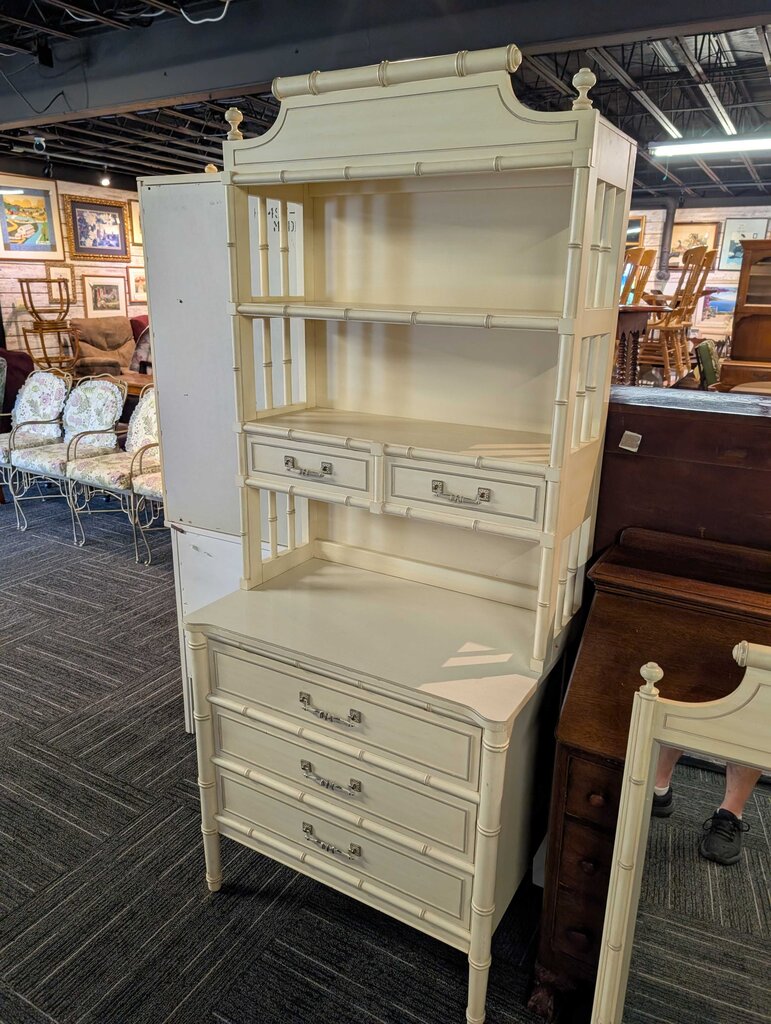 Vintage Chest With Bookshelf Top