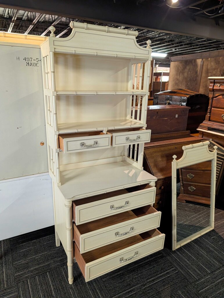 Vintage Chest With Bookshelf Top
