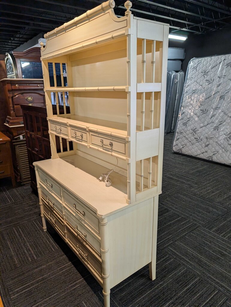 Vintage Dresser With Bookshelf Top
