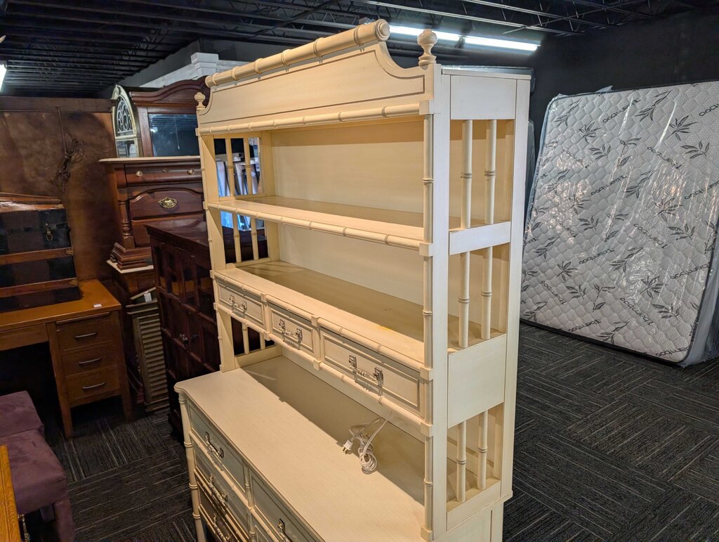 Vintage Dresser With Bookshelf Top