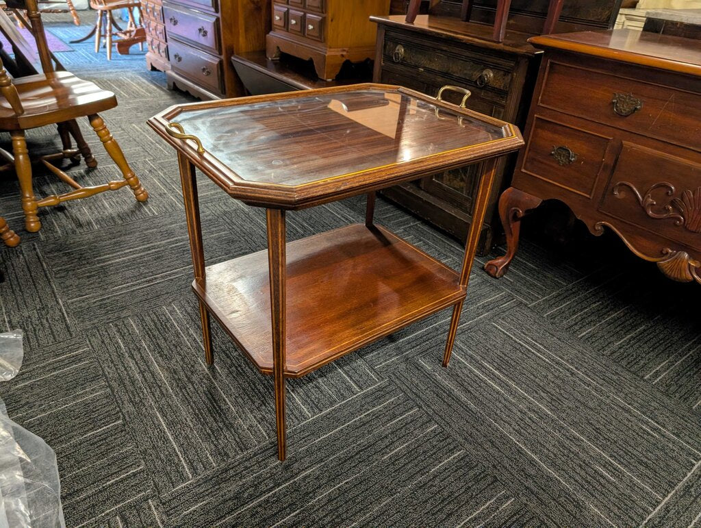 Vintage Stand With Removable Serving Tray
