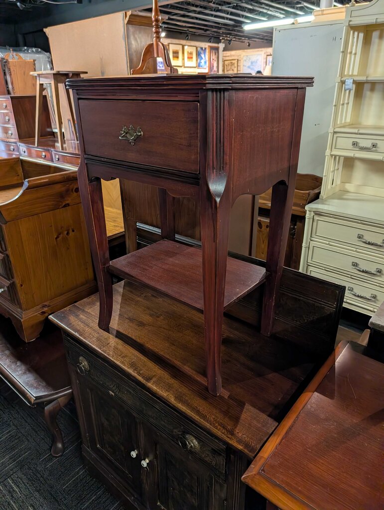 Mahogany One Drawer Stand