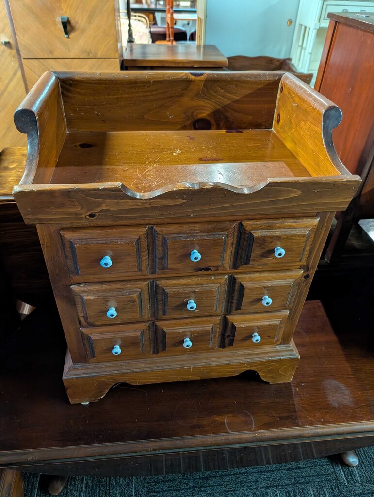 Pine Three Drawer Nightstand