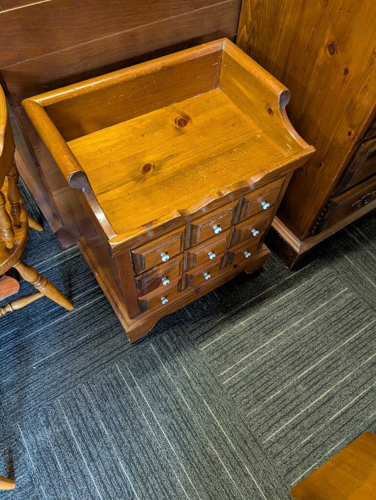 Pine Three Drawer Nightstand