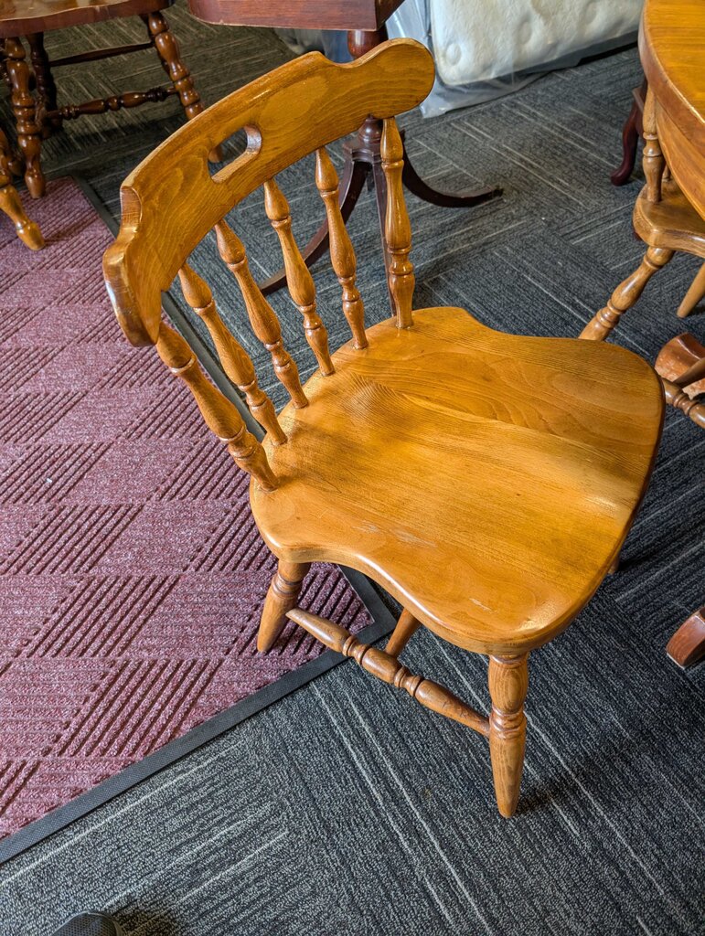 Pine Table With Three Chairs