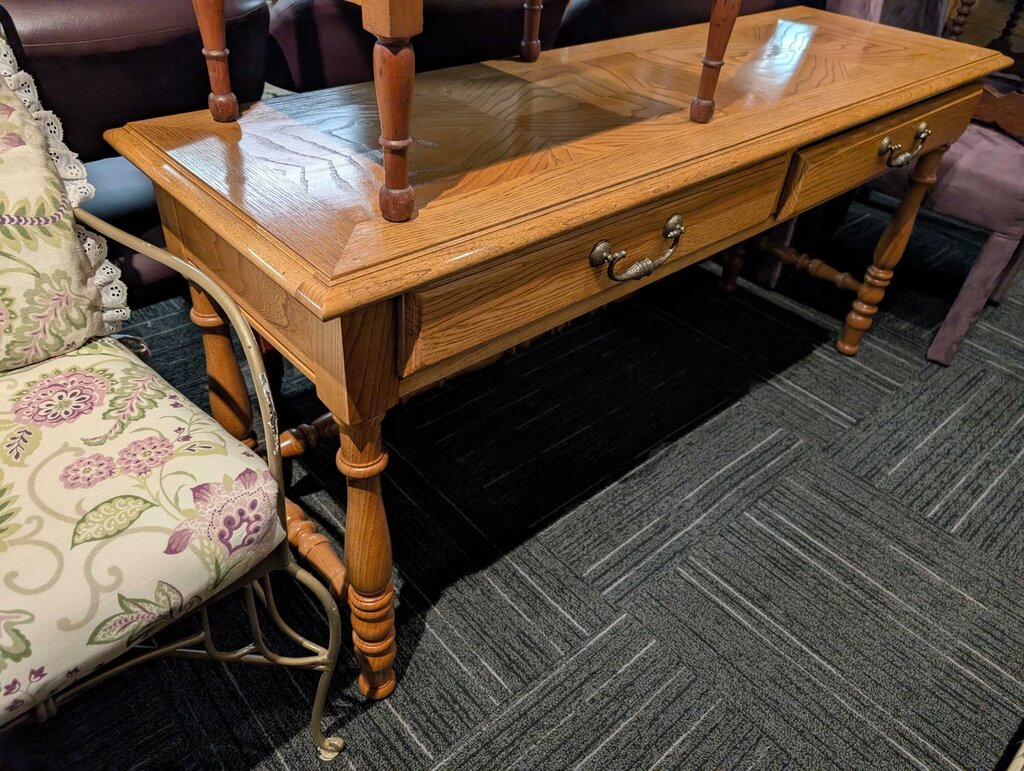 Vintage Two Drawer Sofa Table
