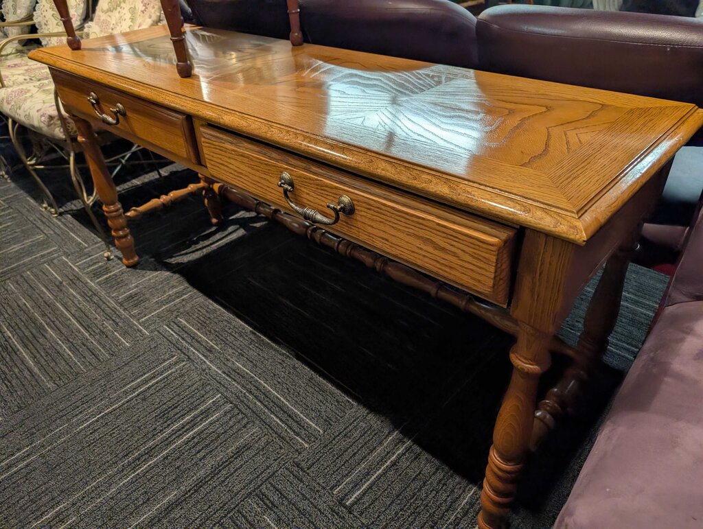 Vintage Two Drawer Sofa Table