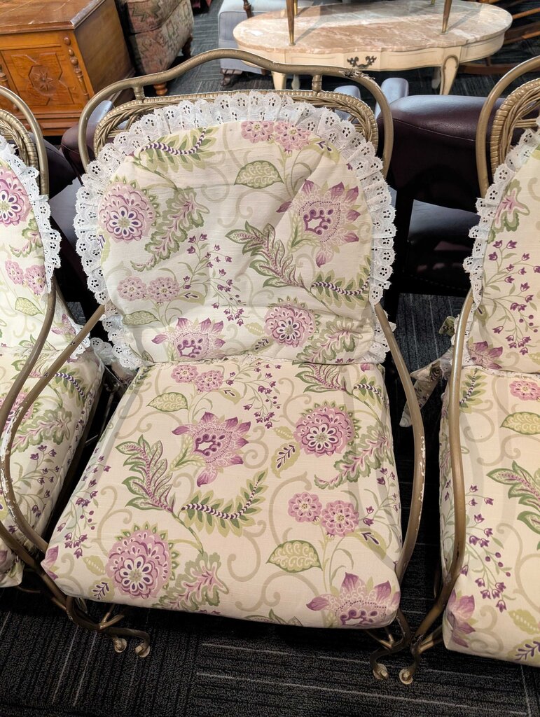 Five Wrought Iron Chairs