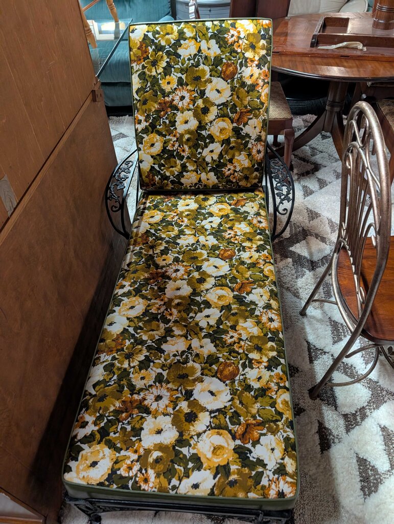 Vintage Wrought Iron Lounge Chair