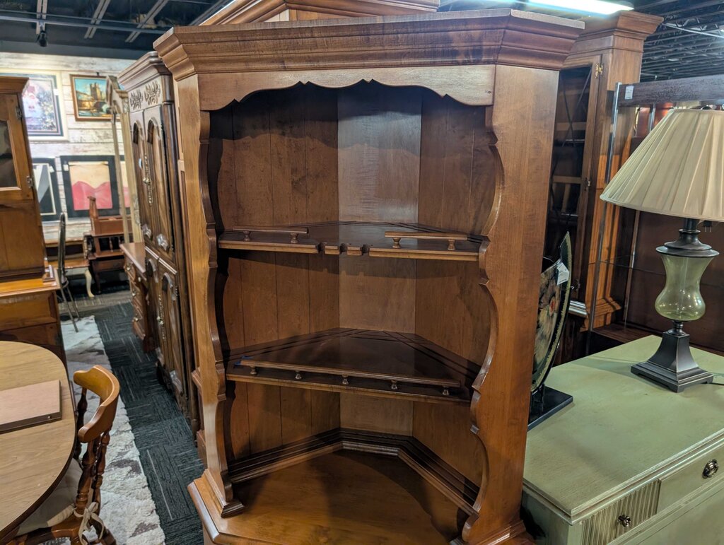 Vintage Maple Corner Cupboard By Hale