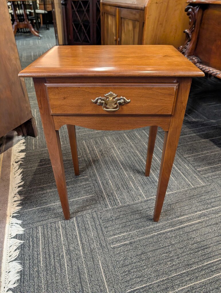 Vintage Cherry Side Table By Young Hinkle