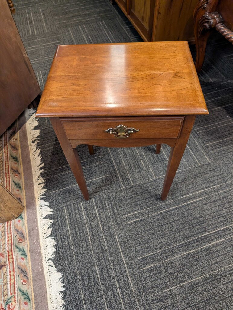 Vintage Cherry Side Table By Young Hinkle