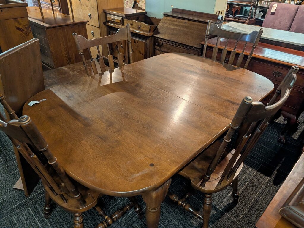 Solid Maple Table With Four Chairs