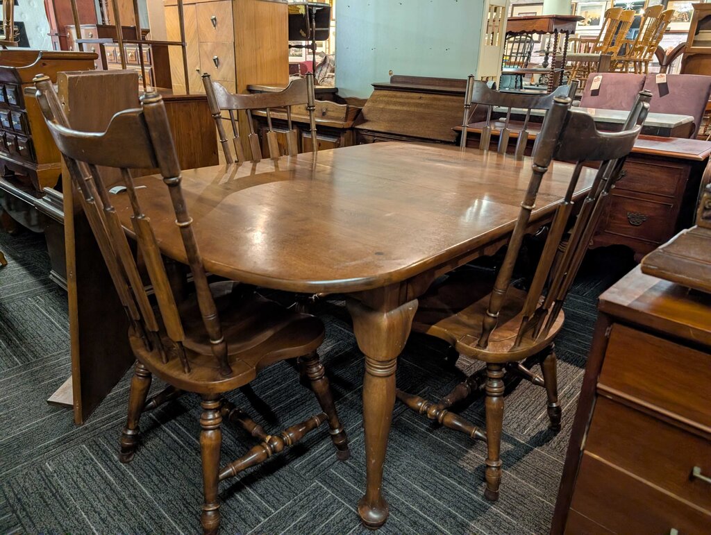 Solid Maple Table With Four Chairs