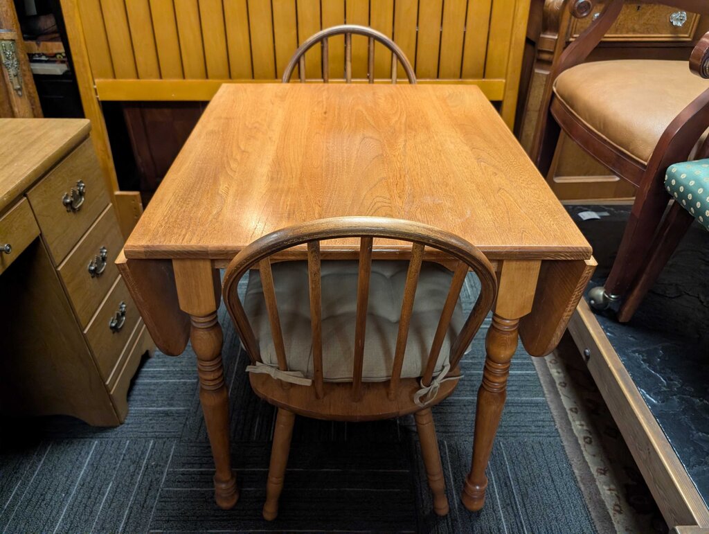 Drop Leaf Table With Two Chairs