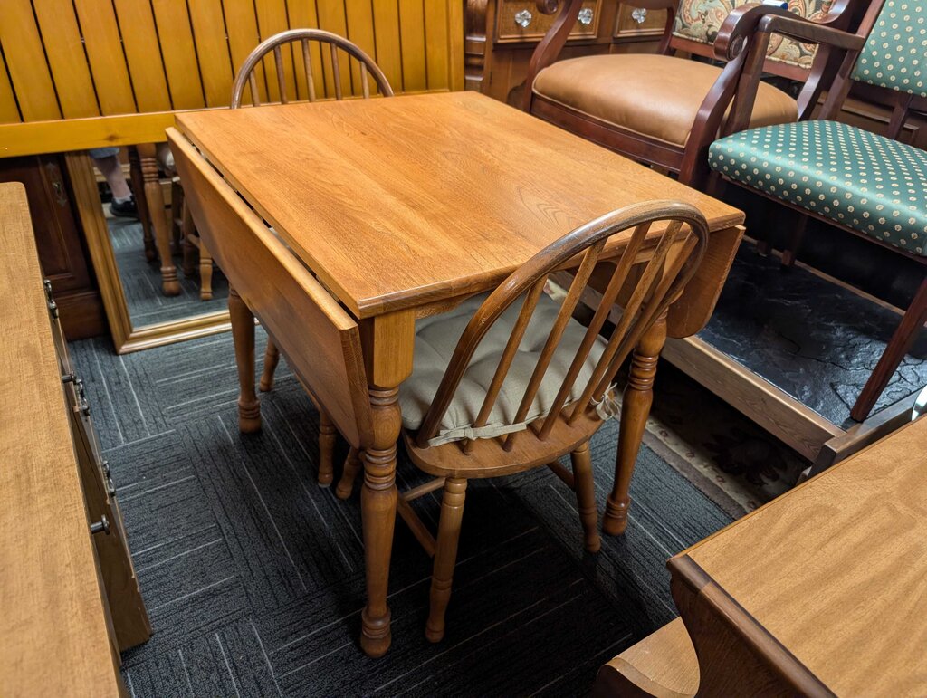 Drop Leaf Table With Two Chairs