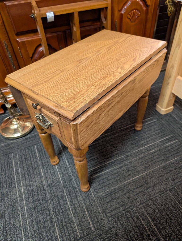 Oak Drop Leaf Side Table