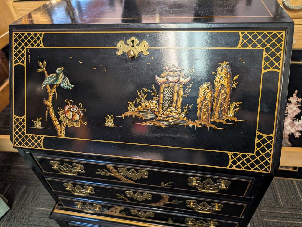 Asian Inspired Drop Front Desk