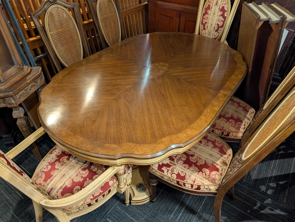 Vintage Table With Six Chairs