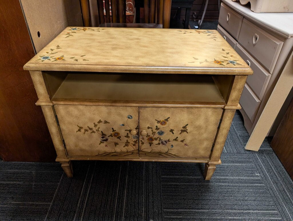 Paint Decorated Two Door Cabinet
