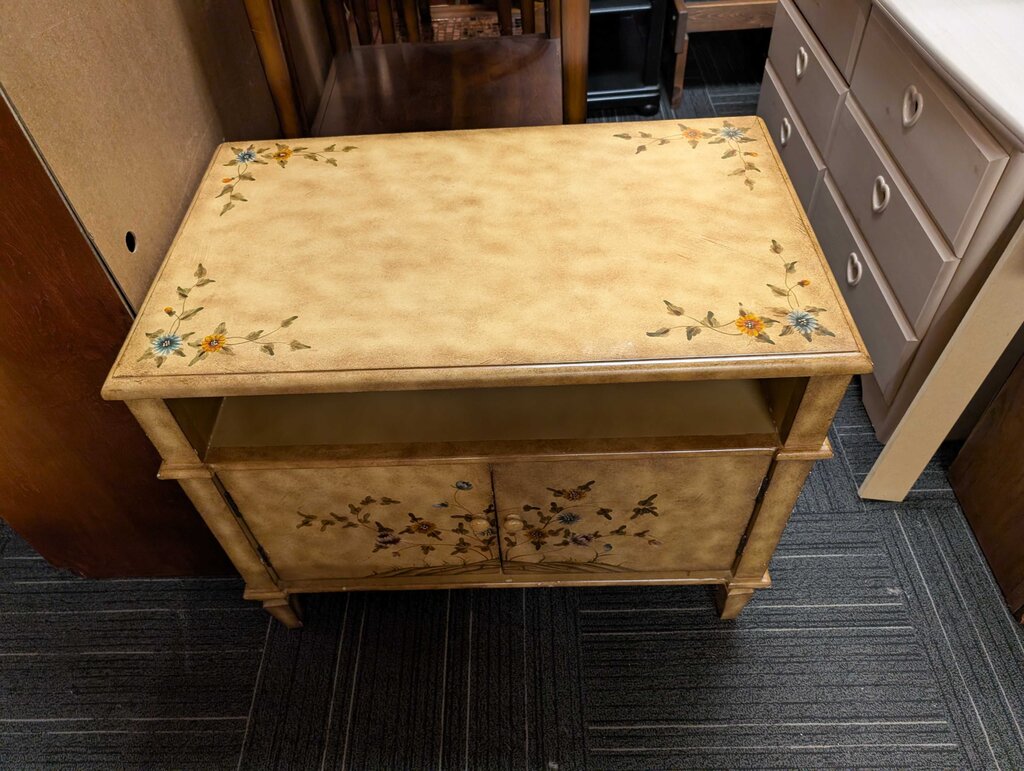 Paint Decorated Two Door Cabinet