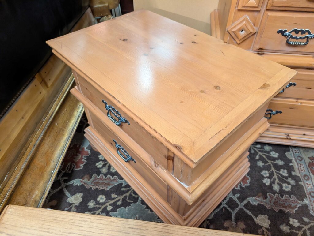 Knotty Pine Finish Nightstand