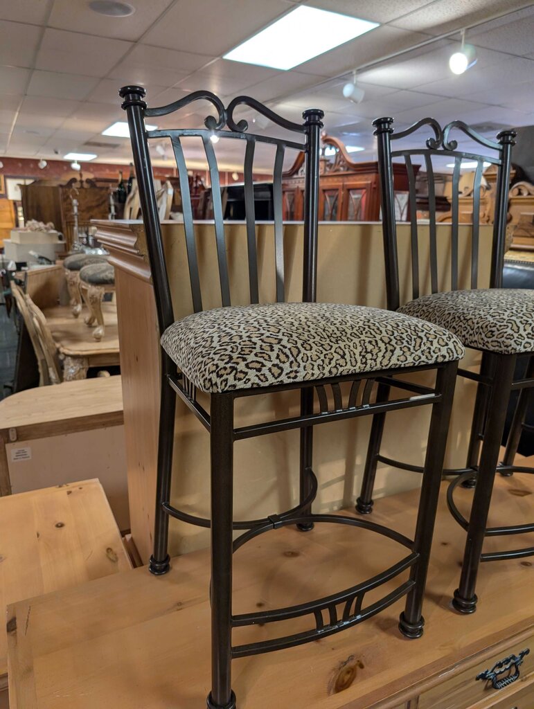 Three Counter Height Metal Stools