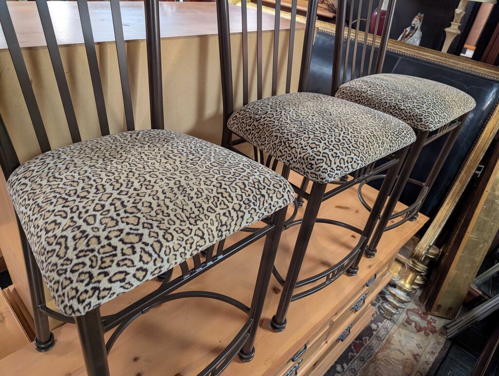 Three Counter Height Metal Stools