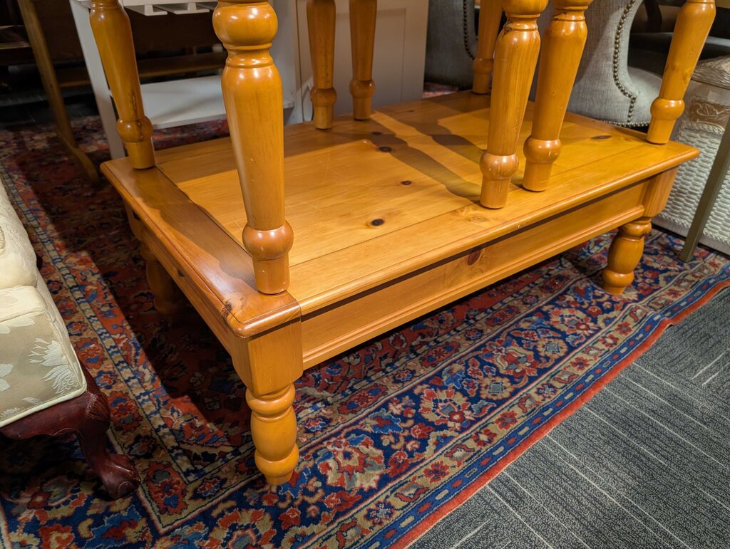 Country Knotty Pine Three Piece End Table & Coffee Table Set