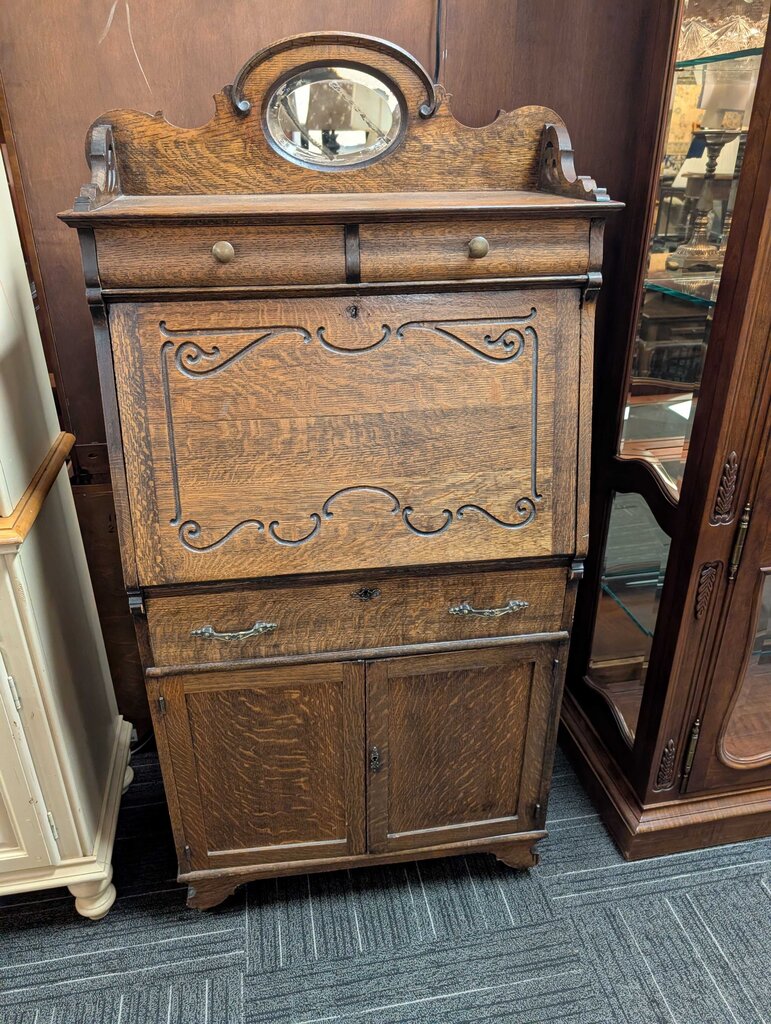 Oak Antique Drop Front Desk