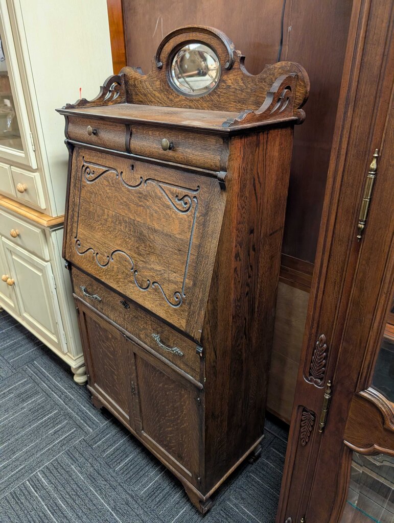 Oak Antique Drop Front Desk