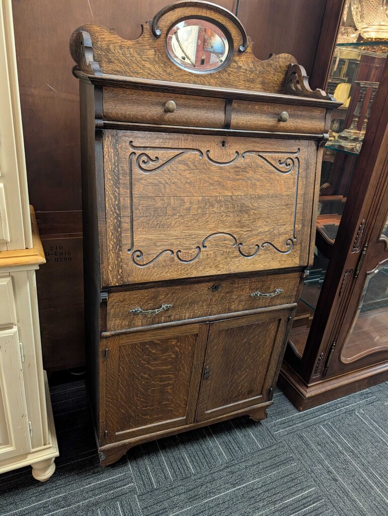 Oak Antique Drop Front Desk