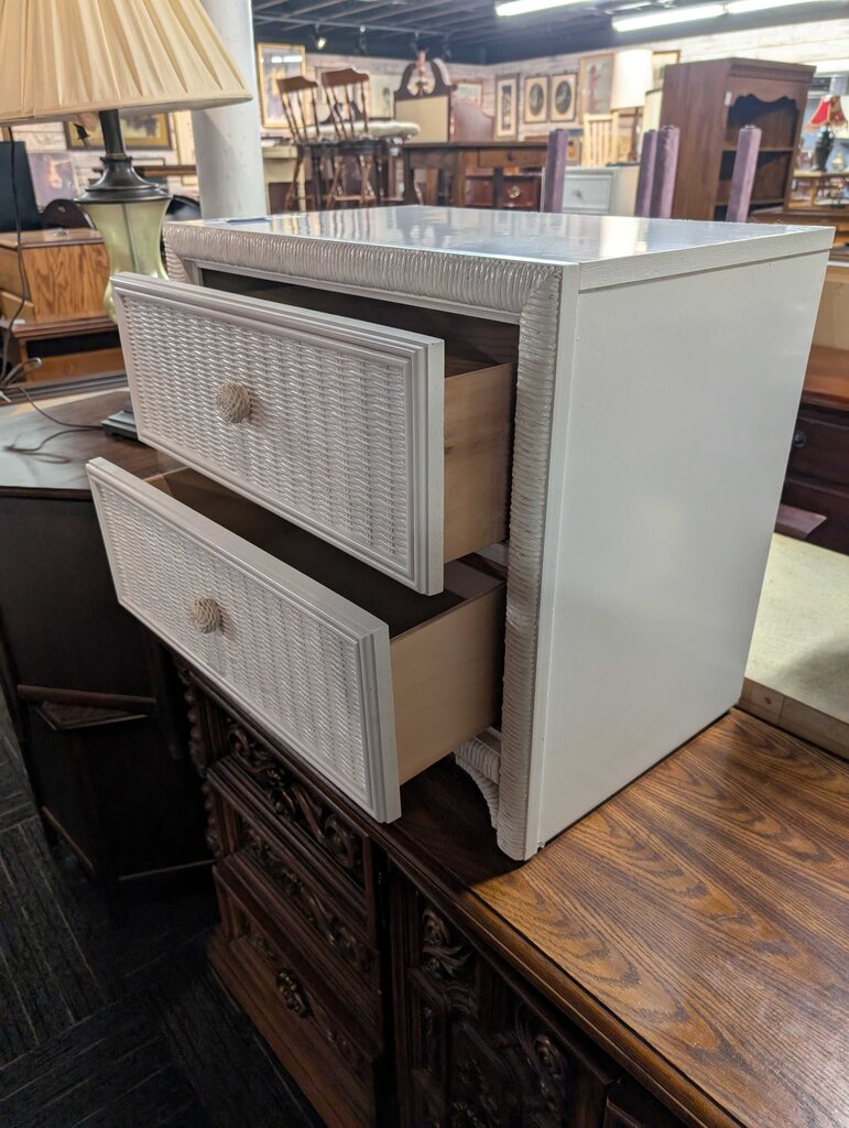 Wicker Front Nightstand