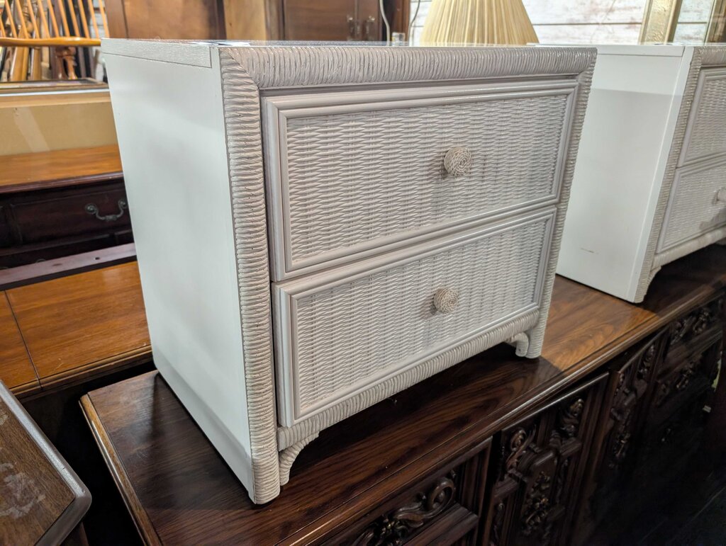 Wicker Front Nightstand